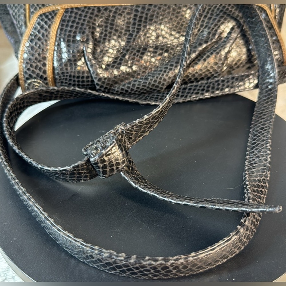 Sharif Vintage Made in USA Snakeskin Embossed Shoulder Bag - Picture 11 of 11